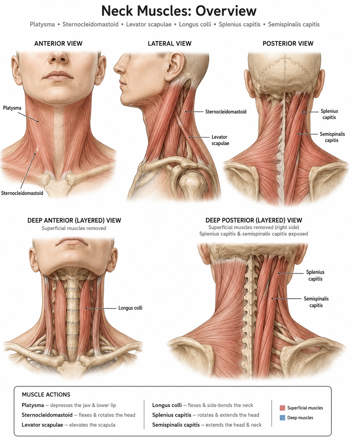 Head and neck muscle anatomy diagram